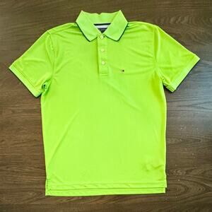 Tommy Hilfiger Golf Lime Green Performance Polo Shirt Small